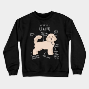 Cavapoo Dog Anatomy Crewneck Sweatshirt